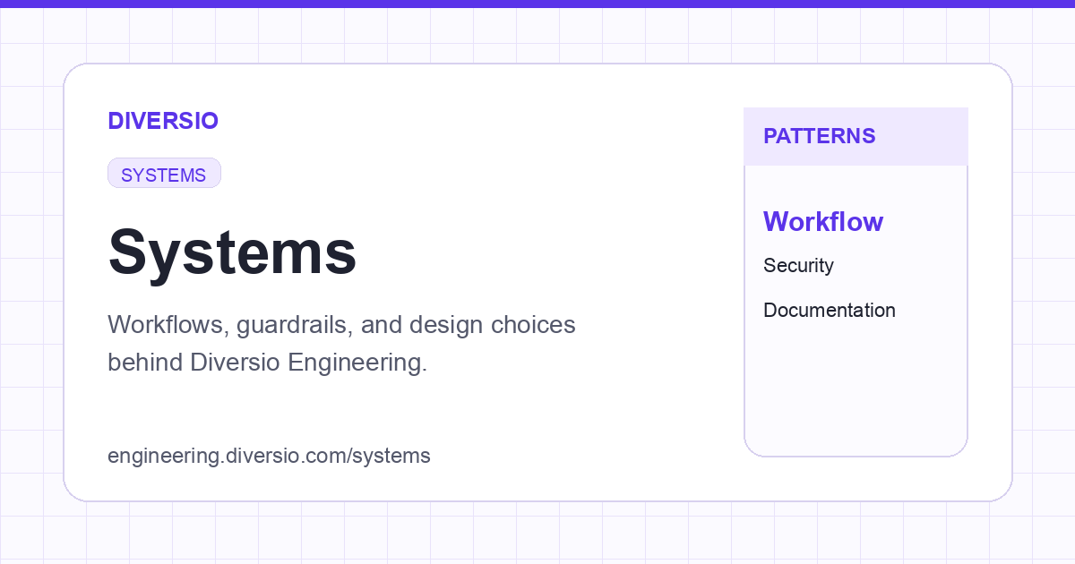 Systems | Diversio Engineering